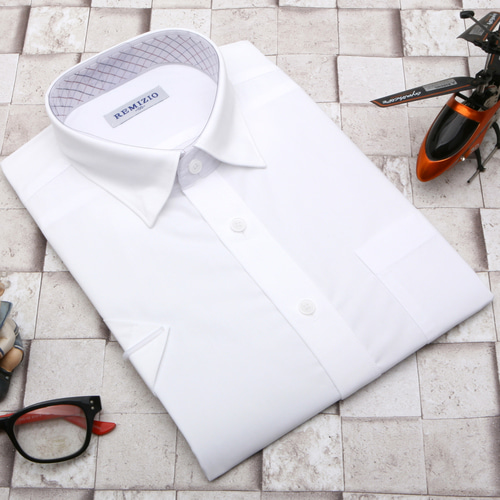 반팔 남자 여름 반소매 흰색 일반핏 빅사이즈반팔 와이셔츠 95-120사이즈 SB002