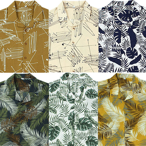 남자 하와이안셔츠 바캉스룩 프린팅셔츠 하와이 남성 빅사이즈 여름 화려한 반팔 남방 95-130