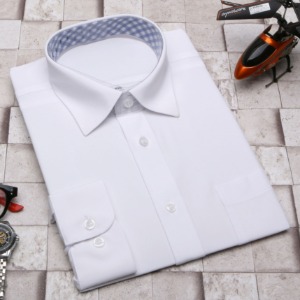 와이셔츠 긴팔 남자 셔츠 빅사이즈셔츠 일반핏 흰색 정장셔츠 폴리 스판 솔리드셔츠  95-120사이즈 RA257