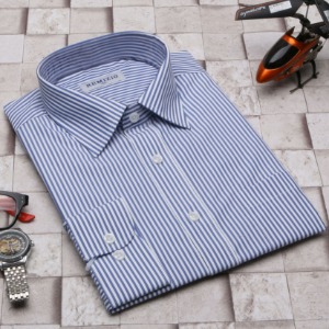 긴팔와이셔츠 남자 셔츠 일반핏 스트라이프 와이셔츠 95-120사이즈 RA223
