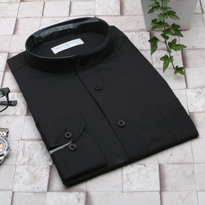 긴팔와이셔츠 일반사이즈 검정 차이나셔츠 RA007