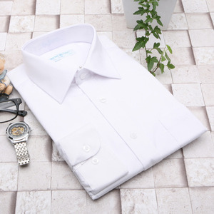 남자와이셔츠 흰색 긴팔셔츠 남성 편한Y셔츠 솔리드 정장셔츠 95-120사이즈 RW03